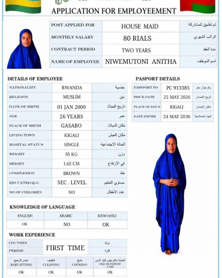 NIWEMUTONI ANITHA