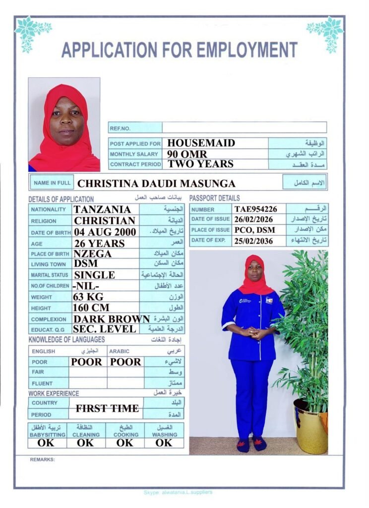 CHRISTINA DAUDI MASUNGA